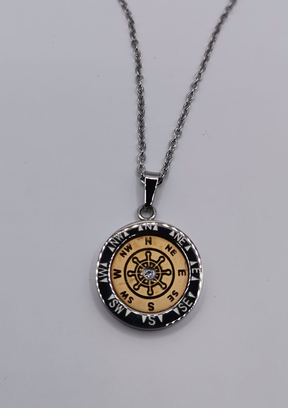 Girocollo In Acciaio Con Pendente ROSA DEI VENTI