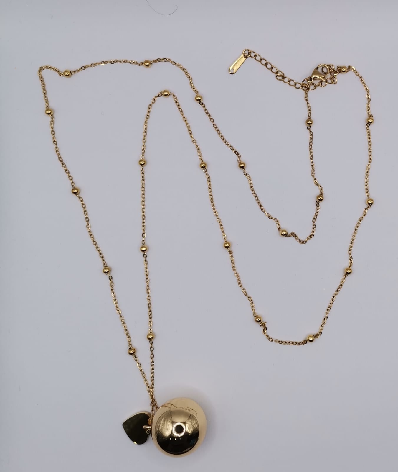 Collana Lady Acciaio Chiama Angeli Pallina e Cuore.