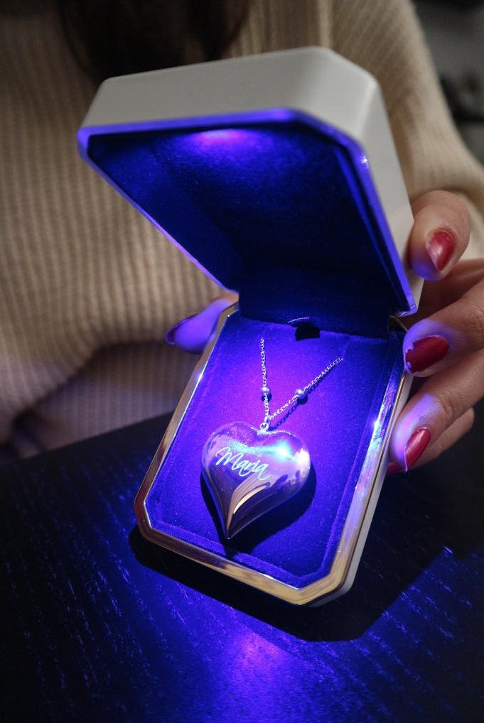 COLLANA CUORE CON INCISIONE PERSONALIZZATA A LASER